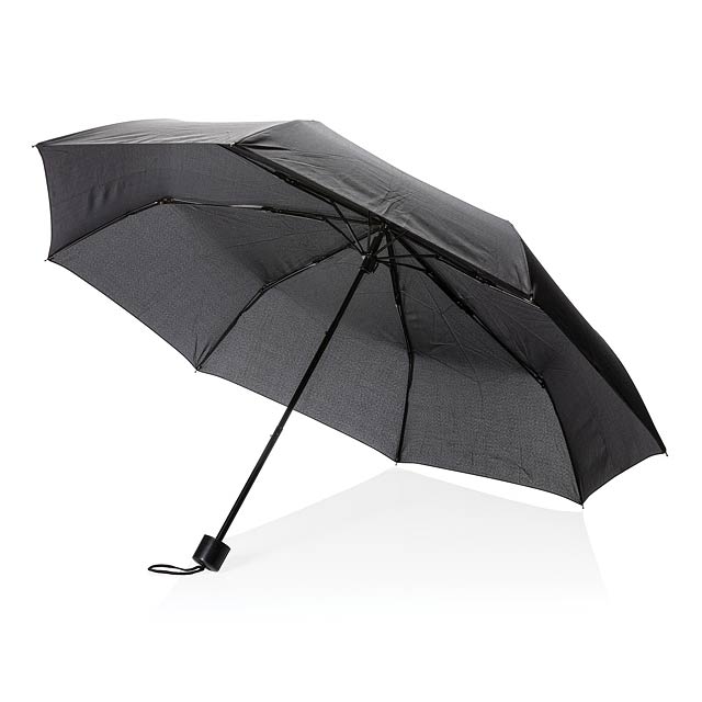 21" manual open umbrella with tote bag - black