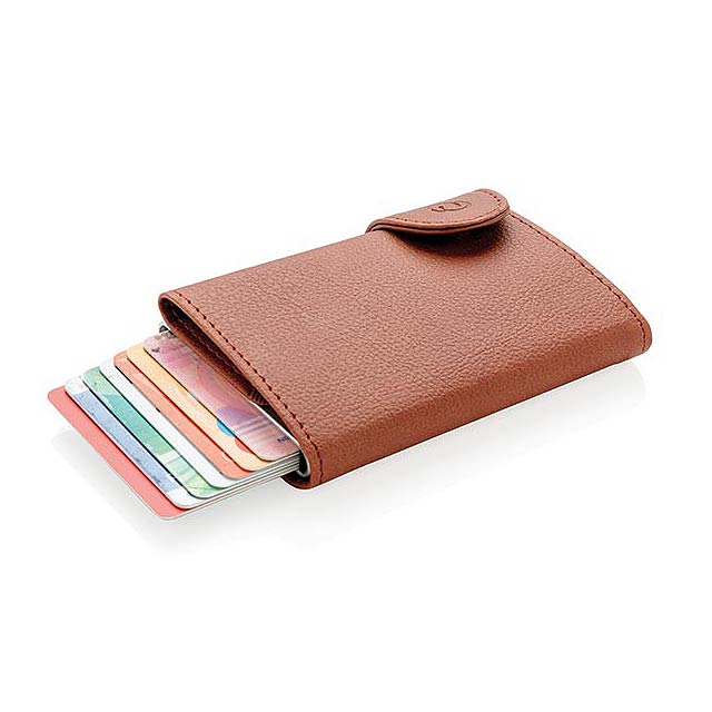 RFID pouzdro C-Secure na karty a bankovky - hnedá