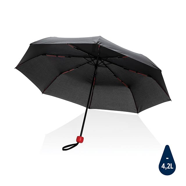 20.5"Impact AWARE™ RPET 190T pongee mini umbrella, red - red