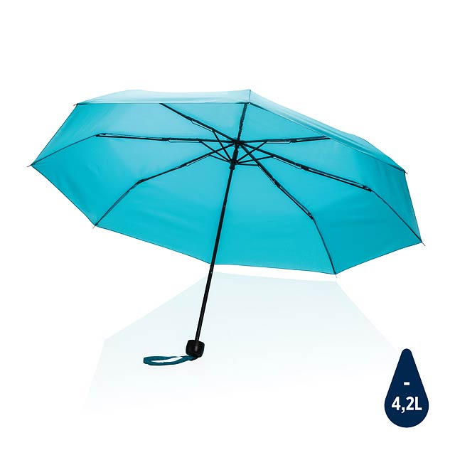 20.5" Impact AWARE™ RPET 190T mini umbrella, blue - blue