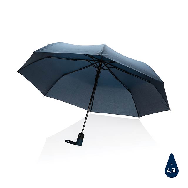 21" Impact AWARE™ RPET 190T mini auto open umbrella, navy - blue