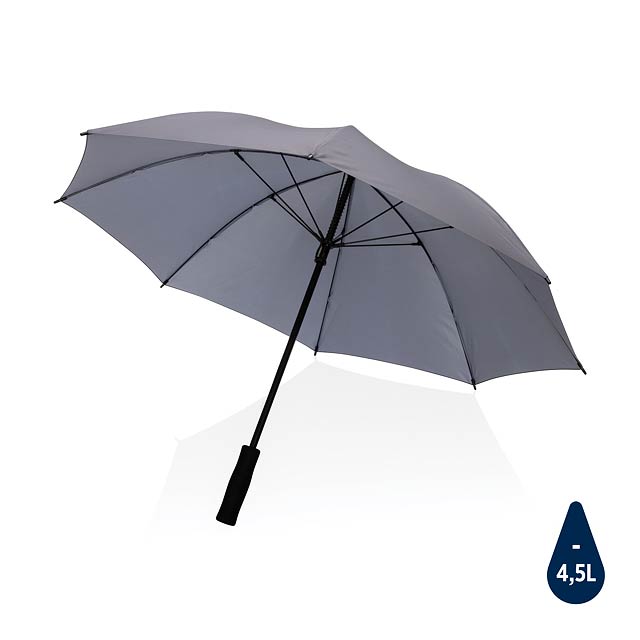 23" Impact AWARE™ RPET 190T Storm proof umbrella, anthracite - black