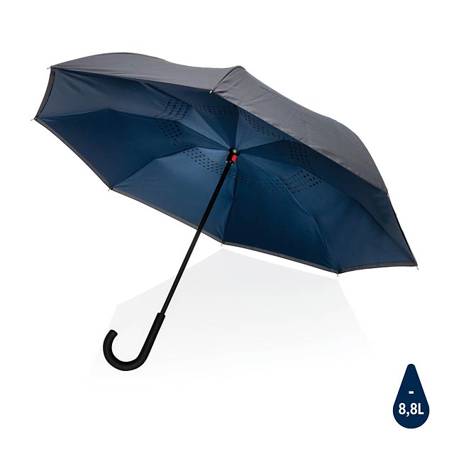 23" Impact AWARE™ RPET 190T umgekehrter Schirm, navy blau - blau