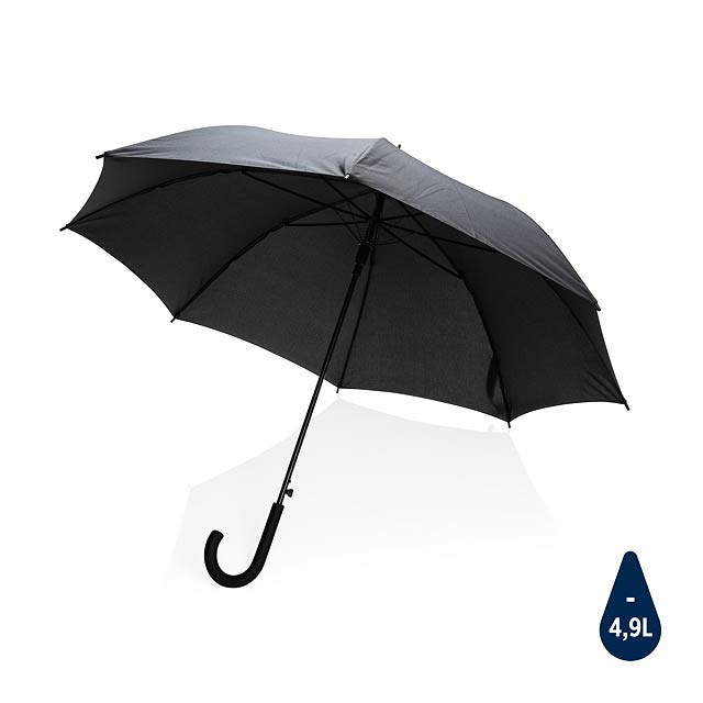 23" Impact AWARE™ RPET 190T standard auto open umbrella, bla - black