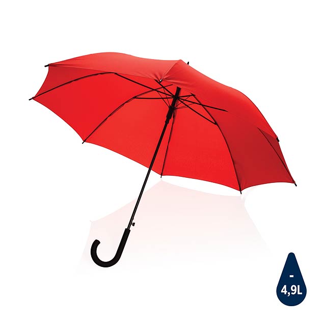23" Impact AWARE™ RPET 190T standard auto open umbrella, red - red