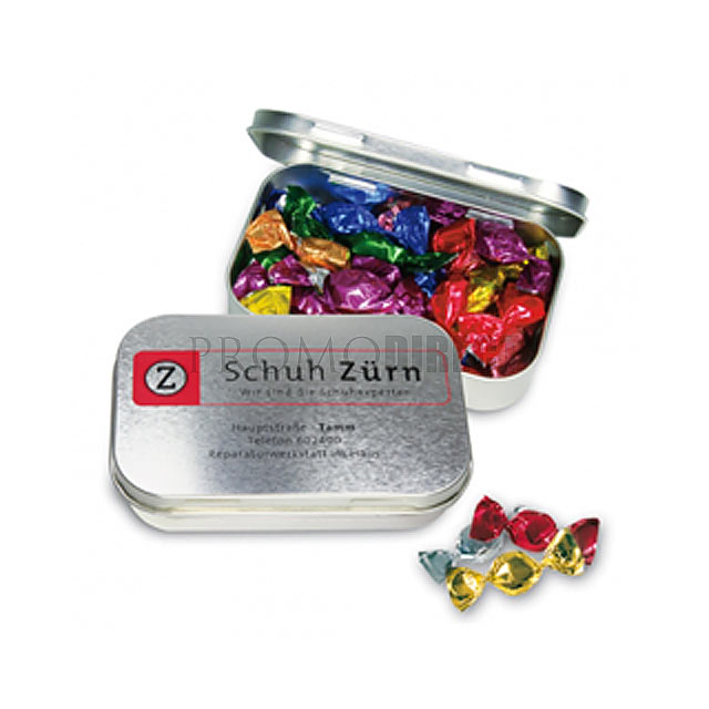 Metall-Box mit Süßigkeiten - multicolor