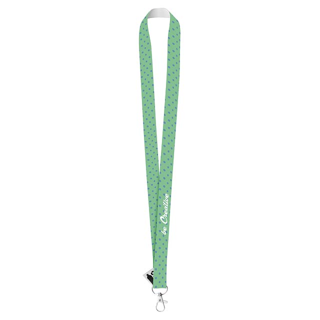 Lanyard made of recycled RPET with one-sided print 2 cm - gold