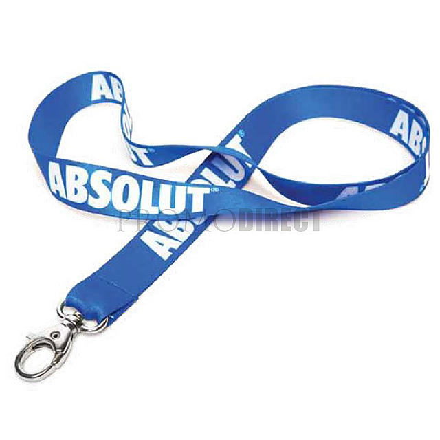 Lanyard with double-sided print 2.5 cm - gold