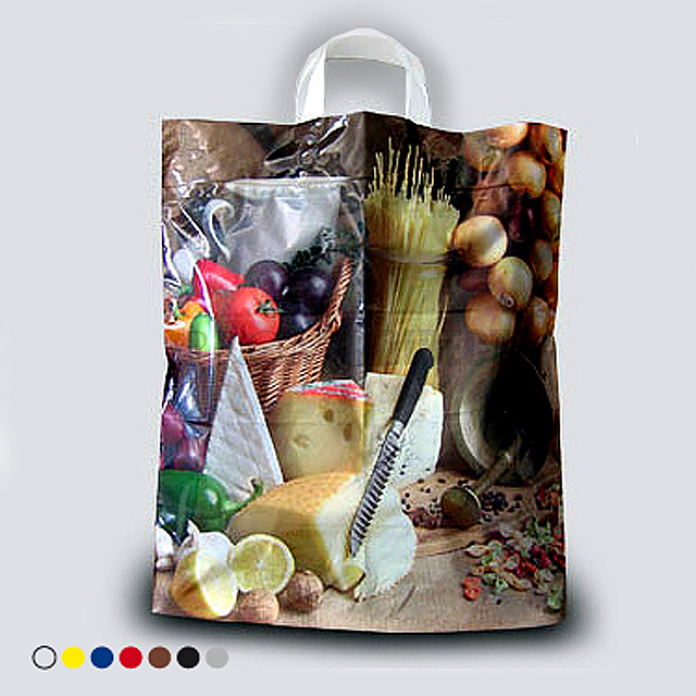 Igelitová taška, 40x46 cm, potisk 2 barvy - zlatá