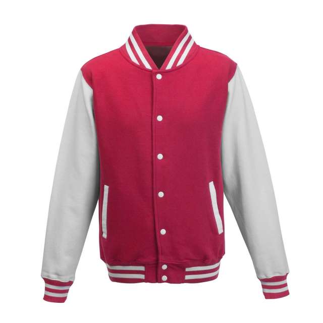 Just Hoods Varsity Jacket - pink