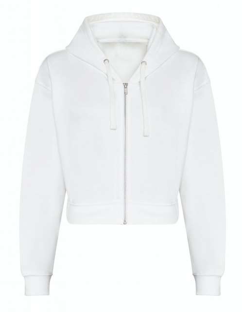 Just Hoods Women's Fashion Cropped Zoodie - white