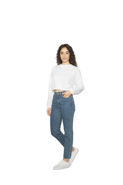 American Apparel Women's Flex Fleece Crop Pullover - Grau
