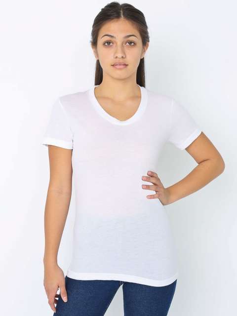 American Apparel Women's Poly-cotton Short Sleeve T-shirt - white