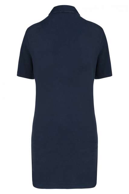 Designed To Work Ladies’ Short-sleeved Longline Polo Shirt - blue