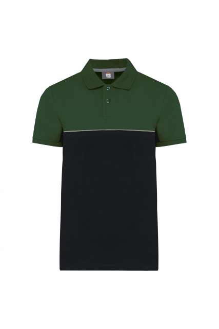 Designed To Work Unisex Eco-friendly Two-tone Short Sleeve Polo Shirt - schwarz