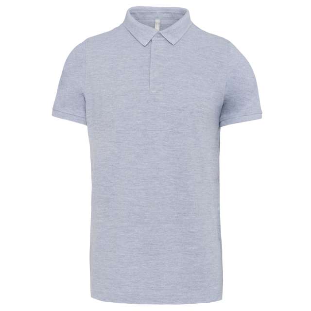 Designed To Work Men's Short Sleeve Stud Polo Shirt - grey