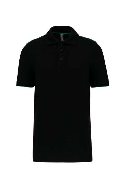 Designed To Work Men's Short-sleeved Contrasting Daytoday Polo Shirt - Designed To Work Men's Short-sleeved Contrasting Daytoday Polo Shirt - Black