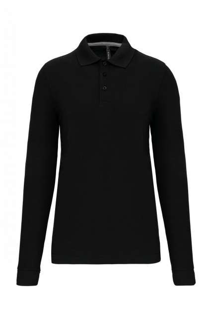 Designed To Work Men's Long-sleeved Polo Shirt - čierna