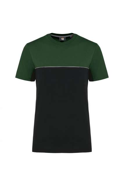 Designed To Work Unisex Eco-friendly Short Sleeve Two-tone T-shirt - schwarz