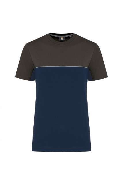 Designed To Work Unisex Eco-friendly Short Sleeve Two-tone T-shirt - modrá