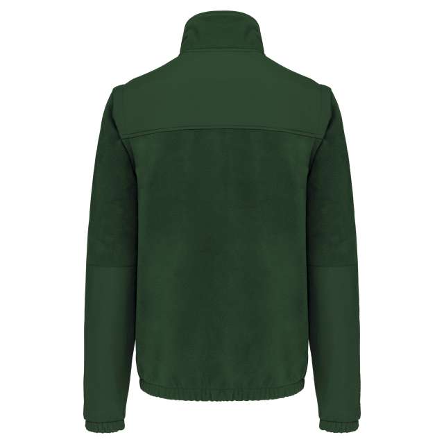 Designed To Work Fleece Jacket With Removable Sleeves - green