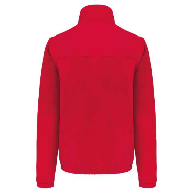 Designed To Work Fleece Jacket With Removable Sleeves - červená