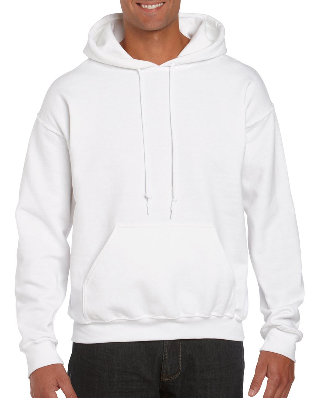 Gildan Dryblend® Adult Hooded Sweatshirt - biela