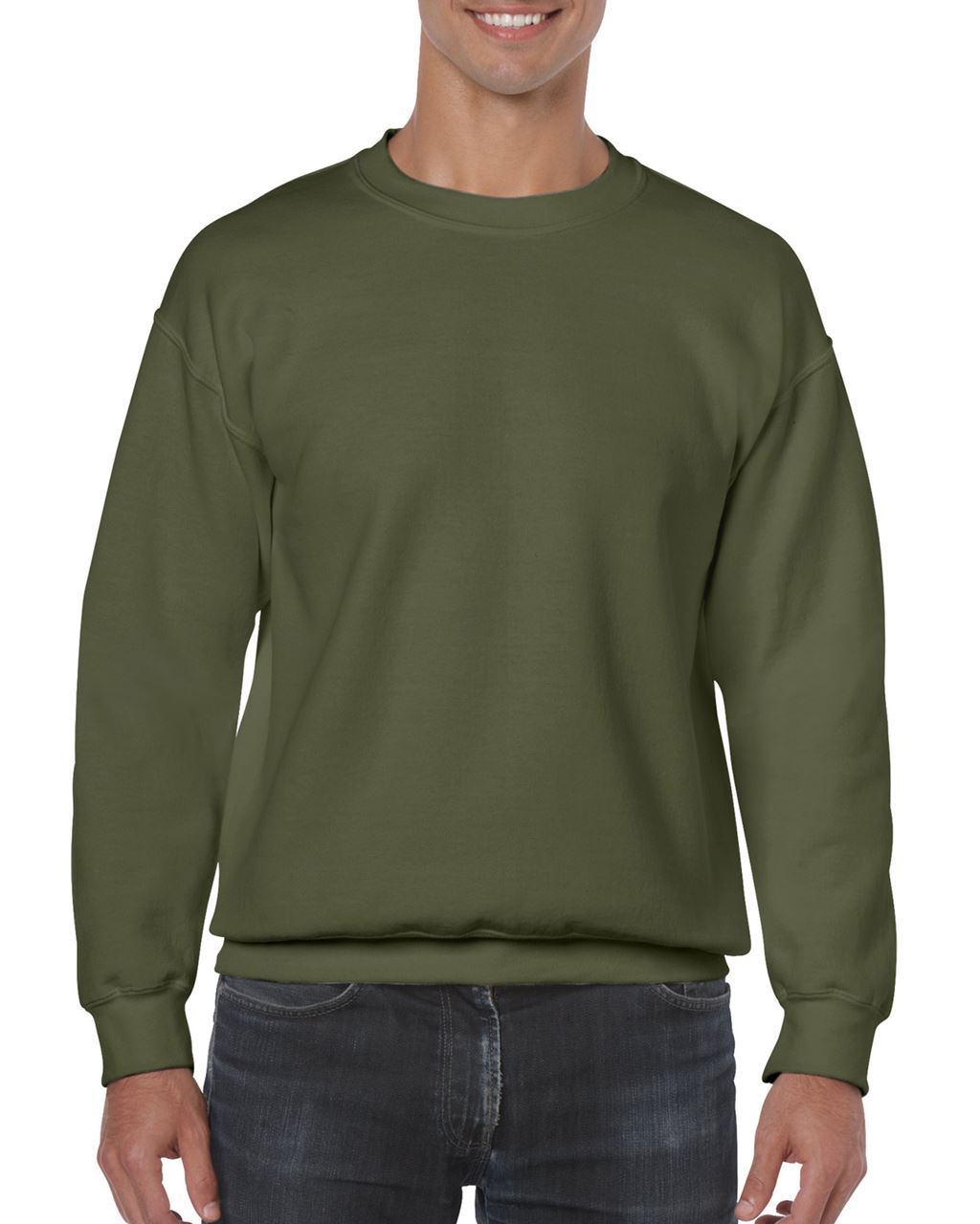 Gildan Heavy Blend™ Adult Crewneck Sweatshirt - Gildan Heavy Blend™ Adult Crewneck Sweatshirt - Military Green