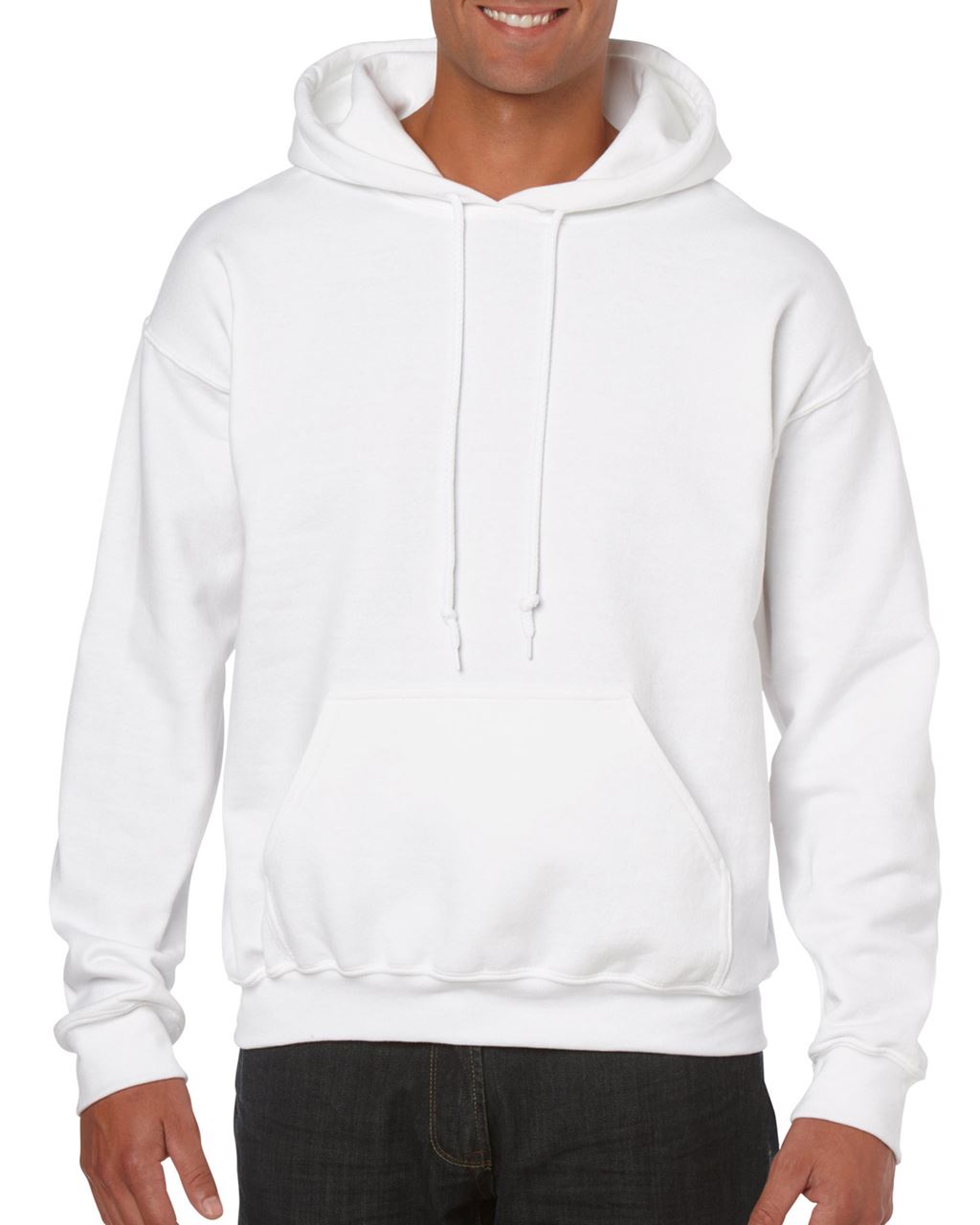 Gildan Heavy Blend™ Adult Hooded Sweatshirt - biela