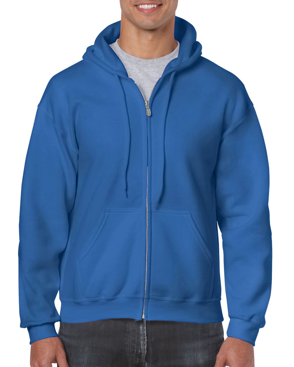 Gildan Heavy Blend™ Adult Full Zip Hooded Sweatshirt mikina - modrá