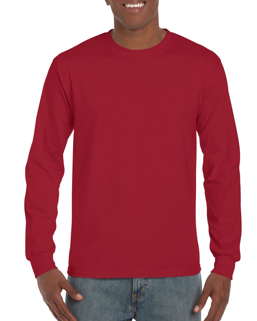 Gildan Ultra Cotton™ Adult Long Sleeve T-shirt - červená