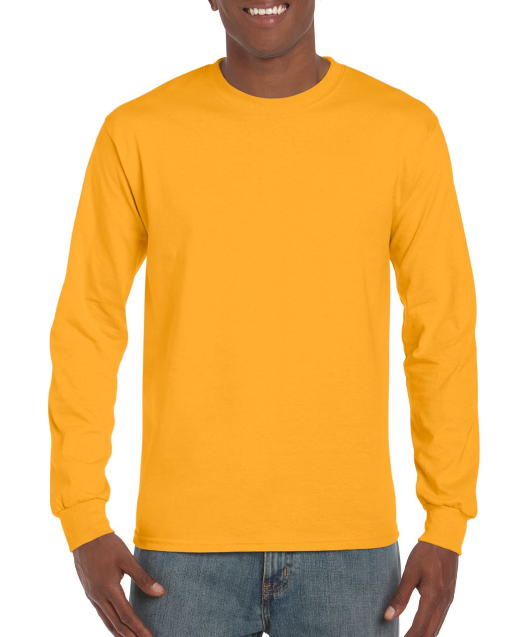 Gildan Ultra Cotton™ Adult Long Sleeve T-shirt - žltá