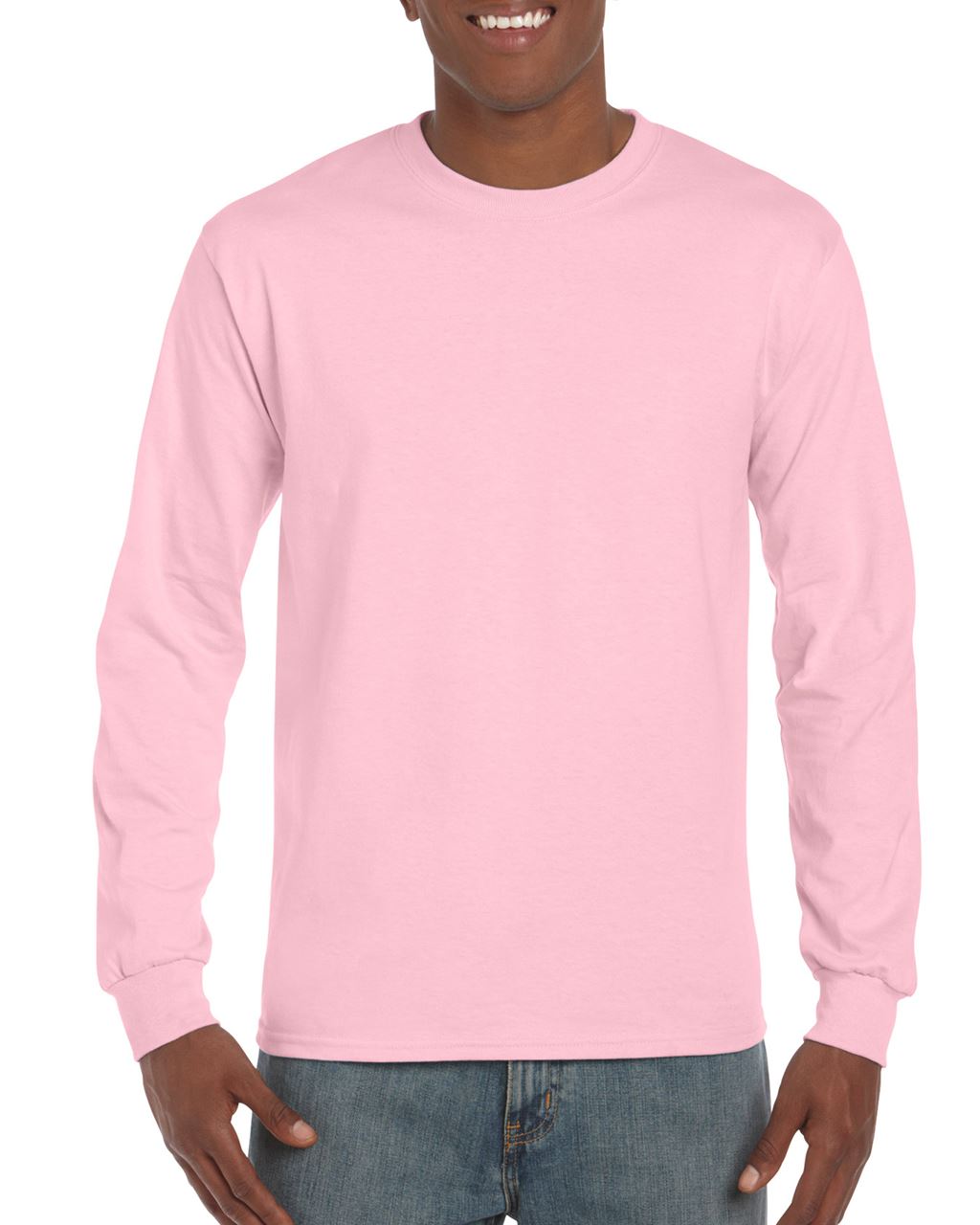 Gildan Ultra Cotton™ Adult Long Sleeve T-shirt - růžová