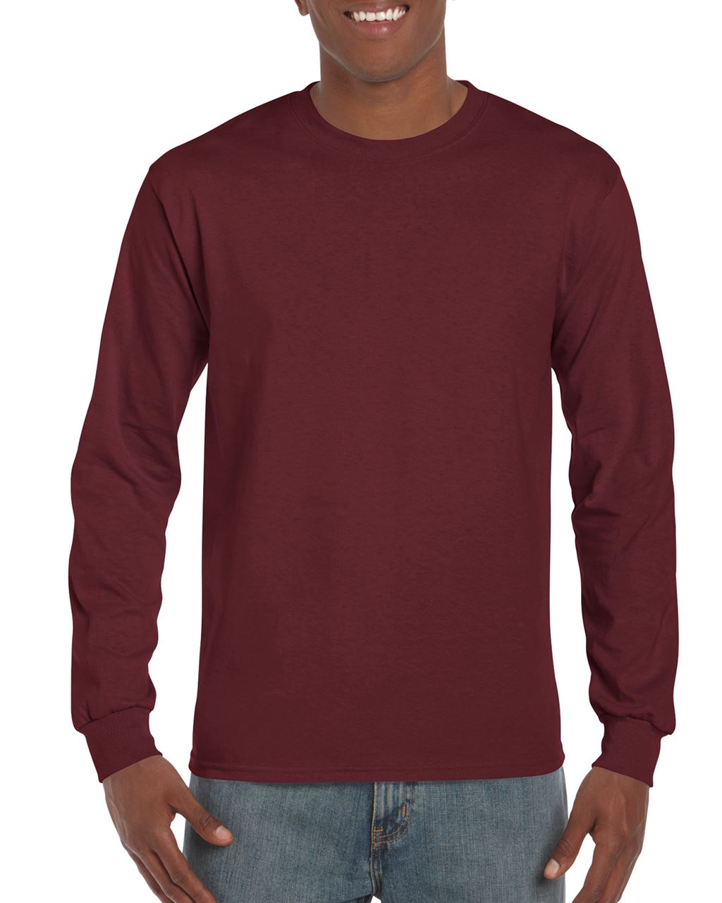 Gildan Ultra Cotton™ Adult Long Sleeve T-shirt - Gildan Ultra Cotton™ Adult Long Sleeve T-shirt - Maroon
