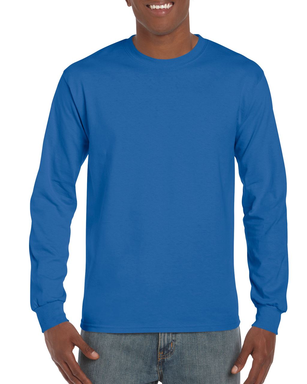 Gildan Ultra Cotton™ Adult Long Sleeve T-shirt - modrá