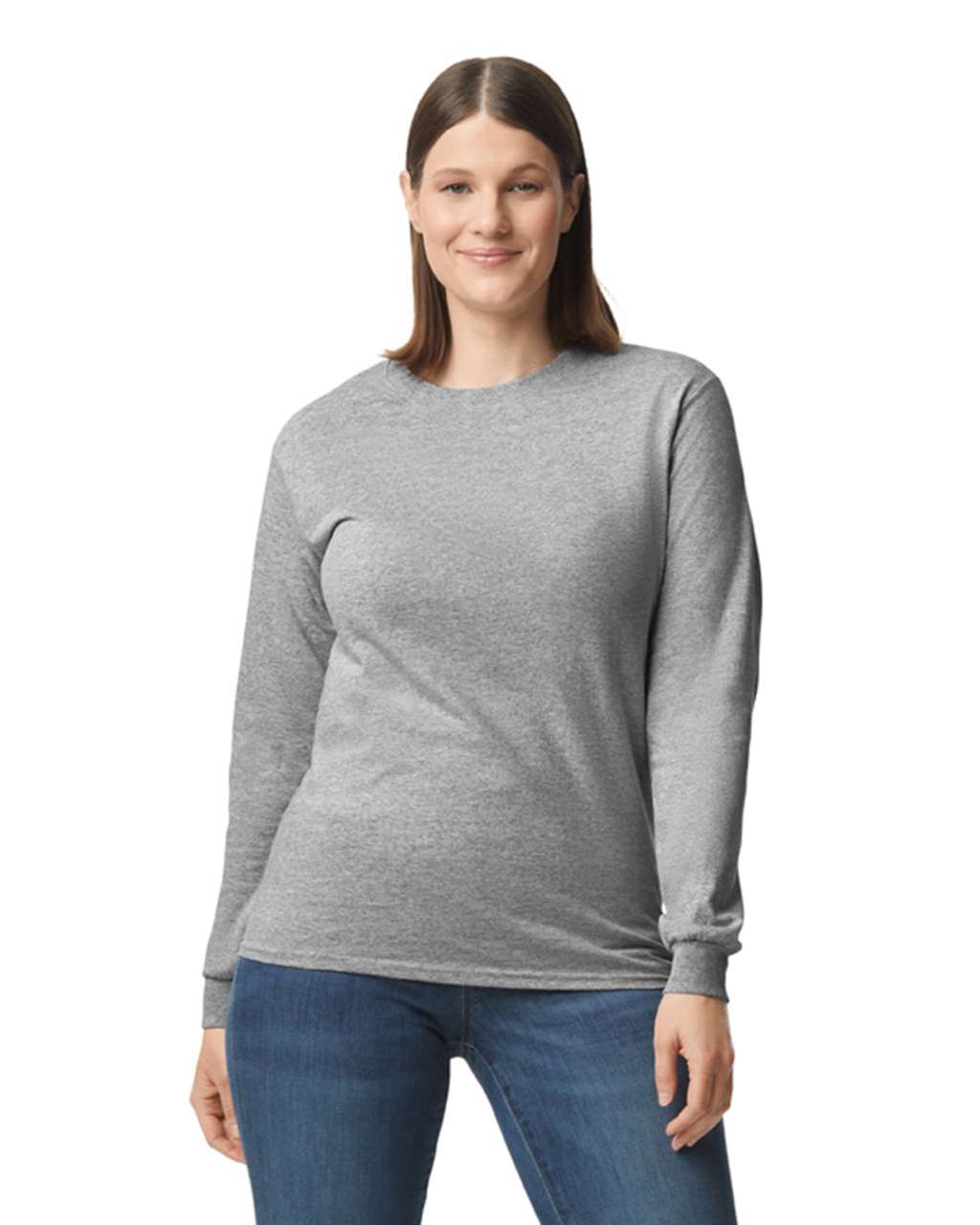 Gildan Gildan® Heavy Cotton™ Adult Long Sleeve T-shirt - šedá
