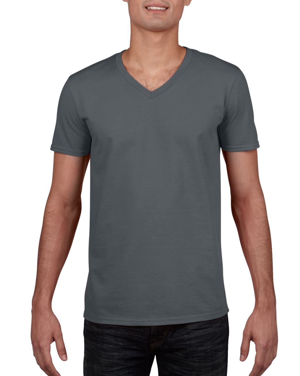 Gildan Softstyle® Adult V-neck T-shirt - Gildan Softstyle® Adult V-neck T-shirt - Charcoal