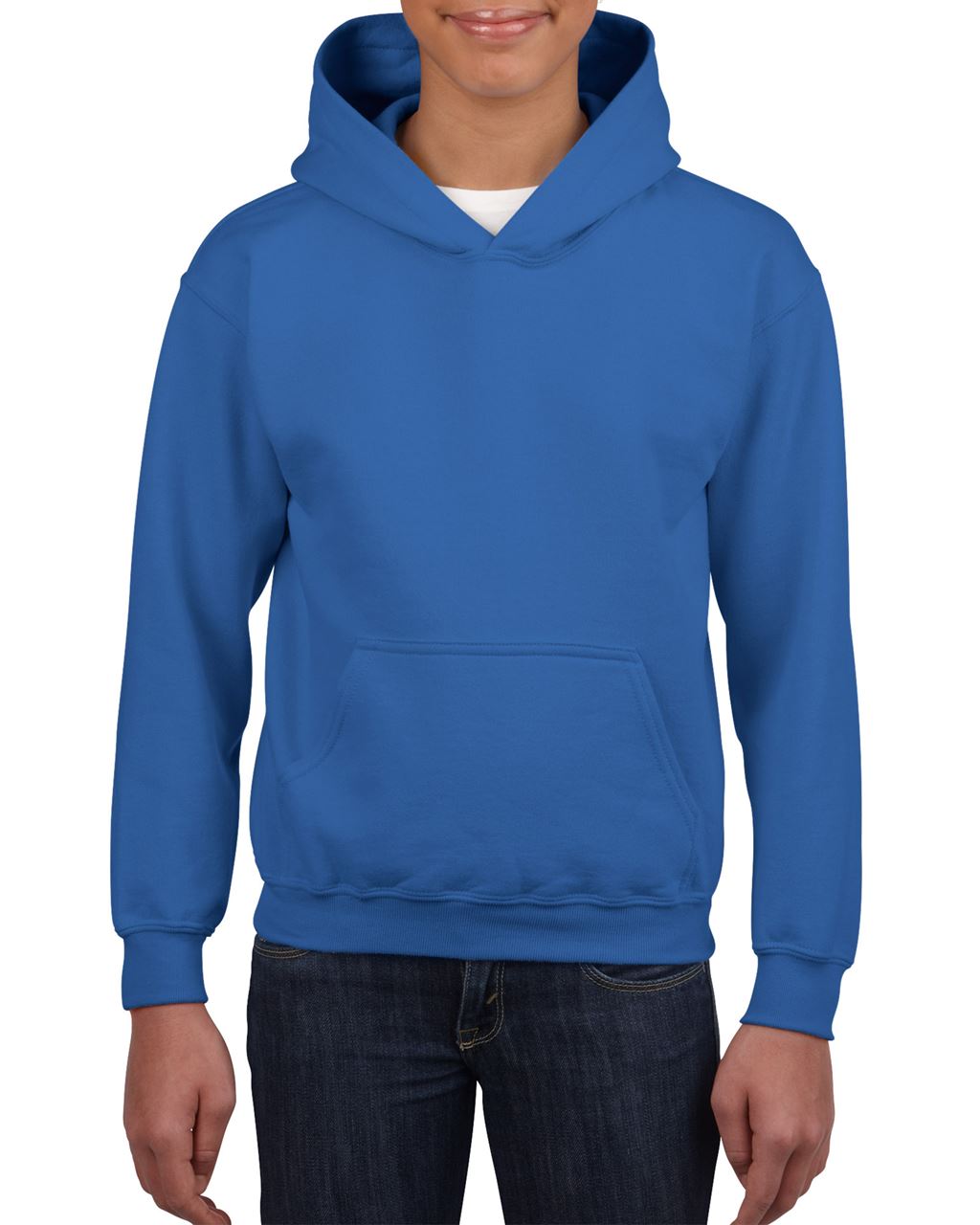 Gildan Heavy Blend™ Youth Hooded Sweatshirt - modrá