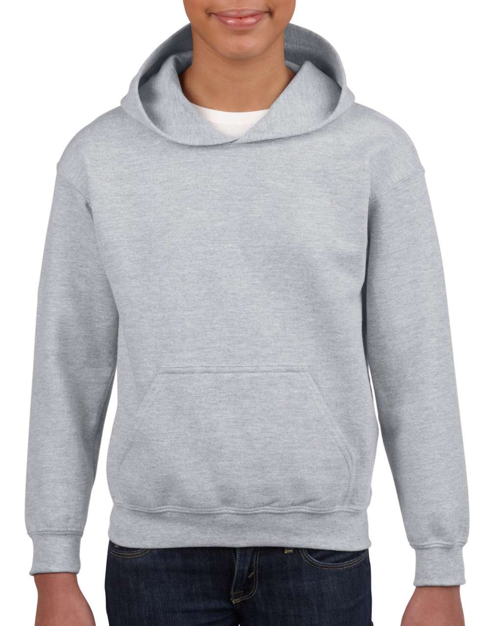 Gildan Heavy Blend™ Youth Hooded Sweatshirt mikina - šedá
