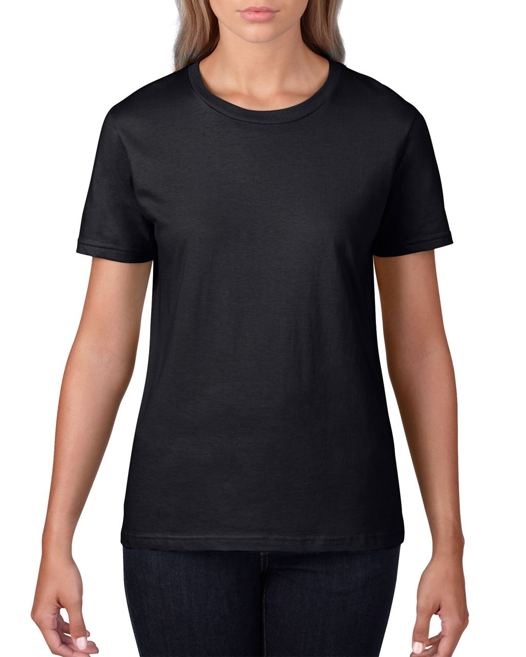 Gildan Premium Cotton® Ladies' T-shirt - čierna