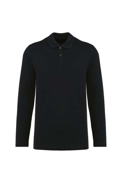 Kariban Premium Men's Long-sleeved Supima® Polo Shirt - čierna