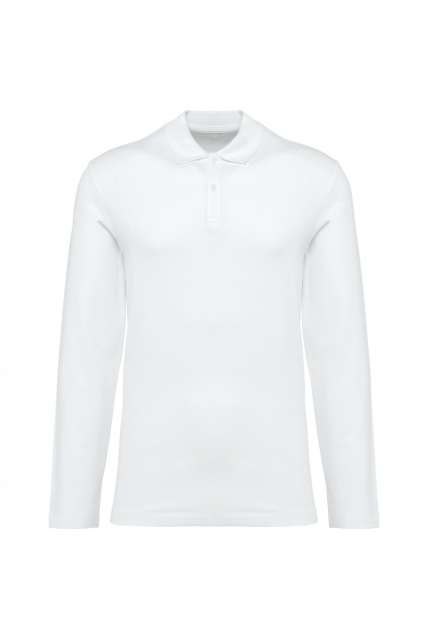 Kariban Premium Men's Long-sleeved Supima® Polo Shirt - biela