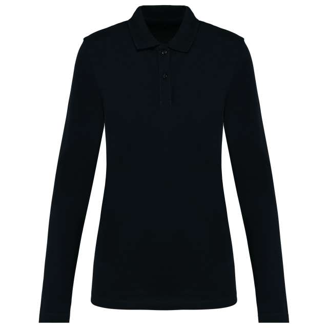 Kariban Premium Ladies' Long-sleeved Supima® Polo Shirt - čierna