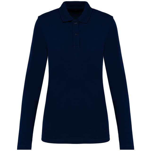 Kariban Premium Ladies' Long-sleeved Supima® Polo Shirt - Kariban Premium Ladies' Long-sleeved Supima® Polo Shirt - Navy