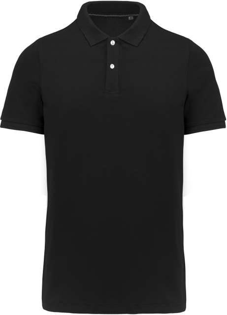 Kariban Men's Supima® Short Sleeve Polo Shirt - černá