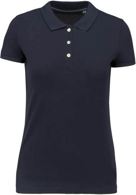 Kariban Ladies' Supima® Short Sleeve Polo Shirt - modrá