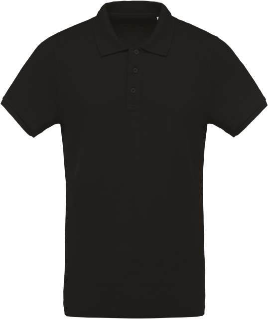 Kariban Men's Organic PiquÉ Short-sleeved Polo Shirt - černá