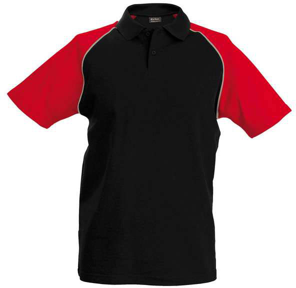 Kariban Baseball - Short-sleeved Polo Shirt - čierna