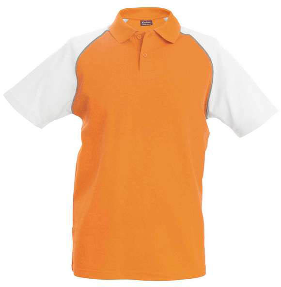 Kariban Baseball - Short-sleeved Polo Shirt - oranžová