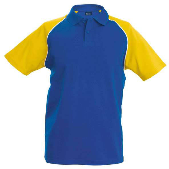 Kariban Baseball - Short-sleeved Polo Shirt - modrá